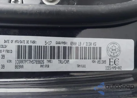 2017 Ram 1500 Longhorn from USA, damaged, VIN 1C6RR7PT7HS789826